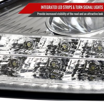 1997-2004 Porsche Boxster 986/911 996 LED Light Headlights LED Signal Chrome