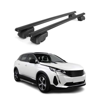2016-2023 Peugeot 3008 Roof Rack Cross Bars Black
