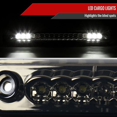 1994-2000 Chevy GMC C/K 1500/2500/3500 LED 3rd Brake Tail Light Chrome/Smoke