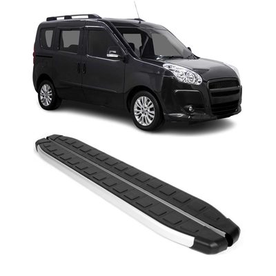 2015-2022 RAM ProMaster City Running Boards Side Steps Silver & Black