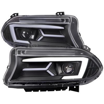2015-2023 Dodge Charger LED Projector Headlights LED Turn Signal Black