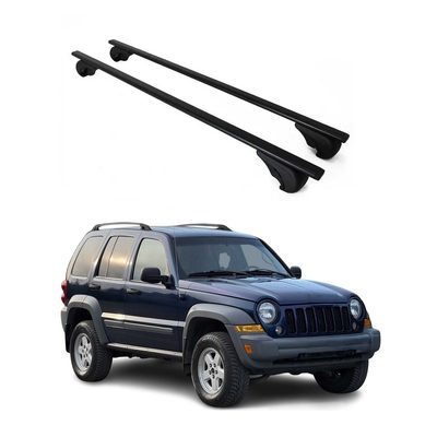 2002-2007 Jeep Liberty Roof Rack Cross Bars Black