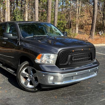 2013-2018 Dodge RAM 1500 Rebel Style Front Hood Grille w/ Amber LED Lights