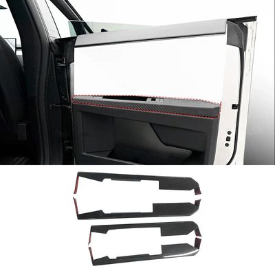 Cybertruck Lower Door Panel Armrest Overlays | Real Molded Carbon Fiber (4-Piece Set)