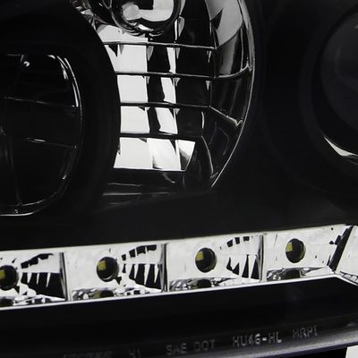 1999-2006 VW Golf Mk4 GTI/R32 Cabrio Projector Headlights R8 LED Light Black