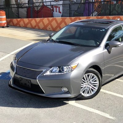 2013-2015 Lexus ES350 Glossy Black 3Pcs Front Bumper Lip Splitter Kit