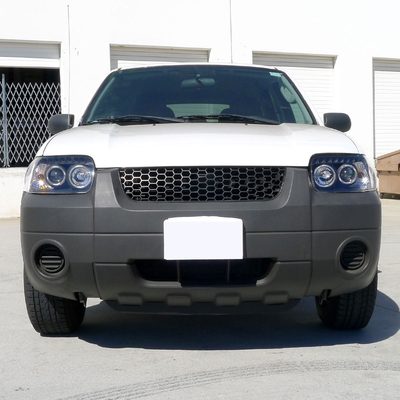 2005-2007 Ford Escape Dual Halo Projector Headlights SMD LED Light Strip Black