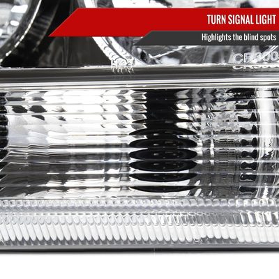 2005-2010 Chrysler 300 Factory Style Headlights Chrome Housing/Clear Lens