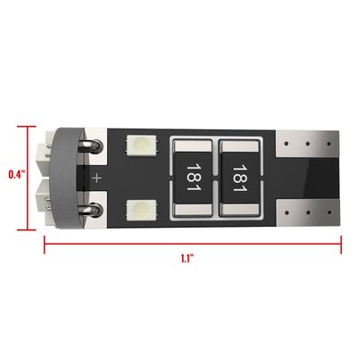 T10 10 SMD LED Bulb w/ Integrated Canbus - 2PC White