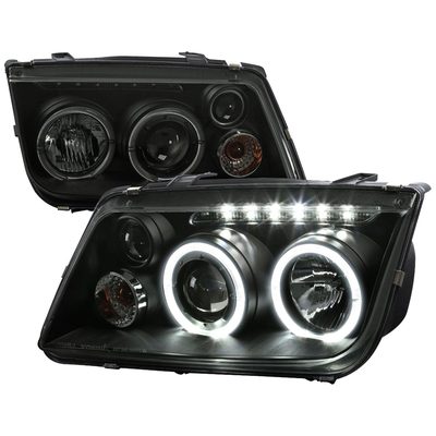 1999-2005 VW Jetta/Bora Mk4 Dual Halo Projector Headlights LED Light Smoke