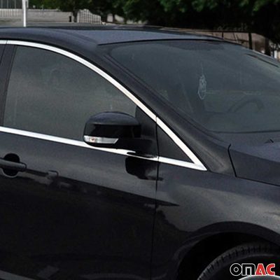 2012-2018 Ford Focus Hatchback Window Molding Trim Streamer Stainless Steel Silver 12x