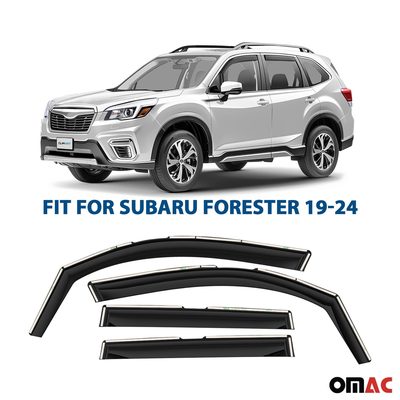 Clim Art Wind Deflectors for Subaru Forester V 2019-2025 Shatterproof Smoke 4x