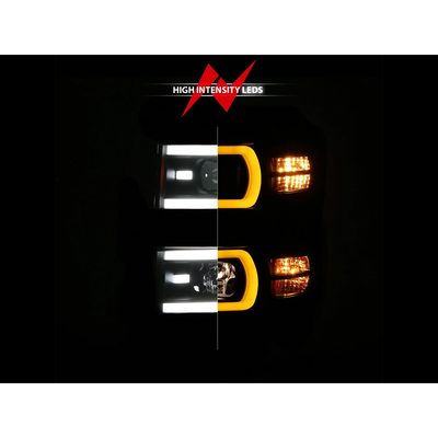 Anzo Black Sequential Signal DRL Projector Headlights 111617