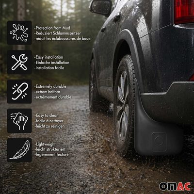2x Mud Flaps Splash Guards for BMW X1 2016-2022 Universal fit