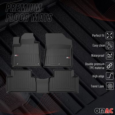 2021-2026 Kia Sorento Premium Floor Mats Liners Full Set All Weather Heavy Duty
