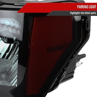 2009-2014 Ford F-150 Factory Style Headlights Black Housing/Smoke Lens