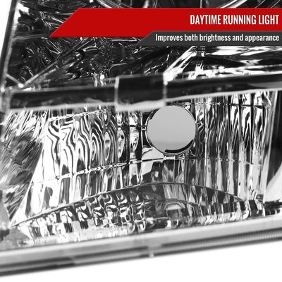 2007-2014 Chevy Avalanche/Tahoe/Suburban Factory Style Headlights Chrome/Clear