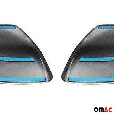 2010-2013 Lexus GX 460 Side Mirror Cover Caps Brushed Stainless Steel Silver 2 Pcs