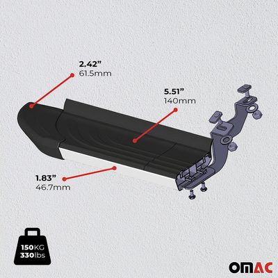 2021-2026 Genesis GV80 Nerf Bar Side Step Running Boards Alu 2x
