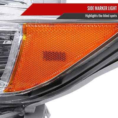 2012-2014 Toyota Camry Headlights Amber Reflectors - Driver Side Only Chrome