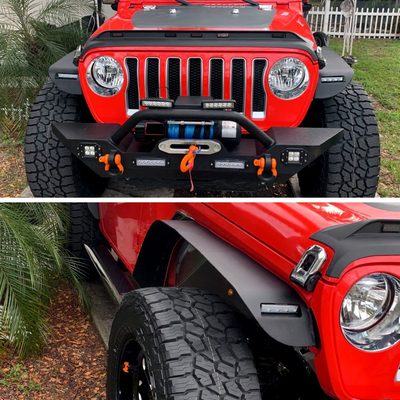 2020-2022 Jeep Gladiator JT Switchback LED Front Flat Fender Flares