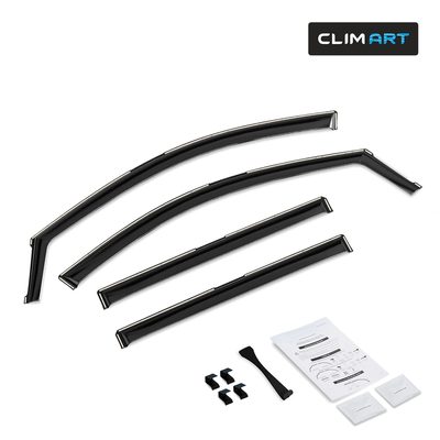 Clim Art Wind Deflectors for Chevrolet Traverse 2024-2026 Dark Smoke 4Pcs