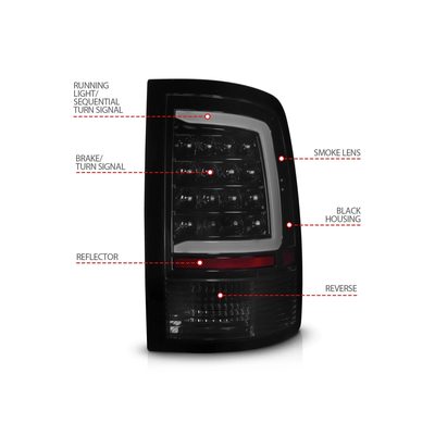Anzo Smoked Black LED Tail Lights 311453