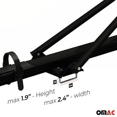 2007-2013 Mitsubishi Outlander Bike Rack Carrier Roof Racks Set Black 3Pcs