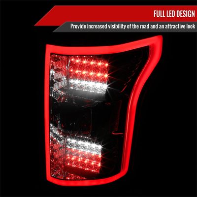 2018-2020 Ford F-150 LED Tail Lights Chrome Housing/Smoke Lens