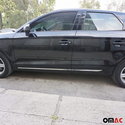 2009-2017 Audi Q5 8R Side Door Molding Trim Skirt Garnish Stainless Steel