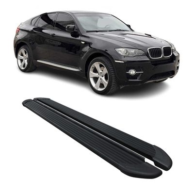 2008-2014 BMW X6 E71 Running Boards Side Steps Black
