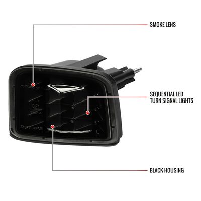 2015-2021 Subaru WRX / 15-2017 WRX STI Front Bumper LED Turn Signal Lights Smoke