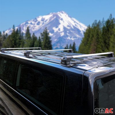 2015-2018 Chevrolet City Express Roof Rack Cross Bars 3Pcs Silver