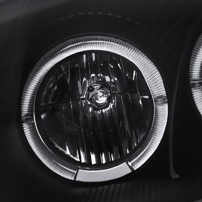 2000-2005 Mitsubishi Eclipse Dual Halo Projector Headlights LED Light Black