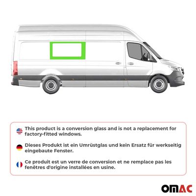 2006-2018 Mercedes Sprinter W906 Window Glass Fit Kit Mid Right Sliding Door L3L4