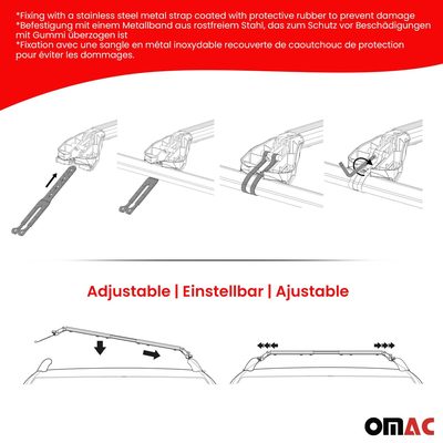 Roof Rack Cross Bars Luggage Carrier for Mazda MPV LV 1995-1999 Aluminium Silver