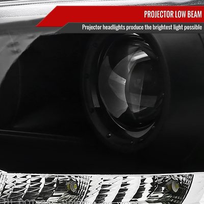 2008-2015 Mitsubishi Lancer EVO Projector Headlights SMD LED Light Strip Black