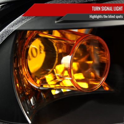 1995-2001 BMW E38 7 Series LED Bar Dual Halo Projector Headlights Matt Black