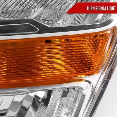 For Ford F-150 2021-2023 Factory Style Headlight (Chrome Housing / Clear Lens )