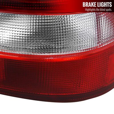 1992-1995 Honda Civic Tail Lights Chrome Housing/Red Clear Lens