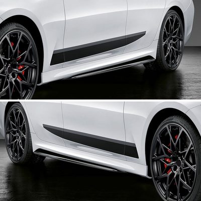 2019-2023 BMW 3 Series G20 M Sport/M340i Glossy Black ABS 2Pcs Side Skirts