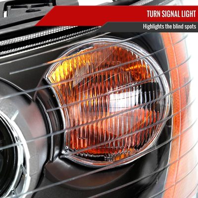 2006-2008 Hyundai Sonata Projector Style Headlights Matte Black/Clear Lens
