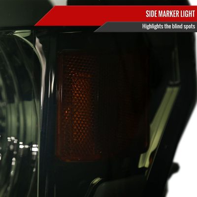 2009-2014 Ford F-150 LED Tube Factory Style Headlights Chrome/Smoke Lens