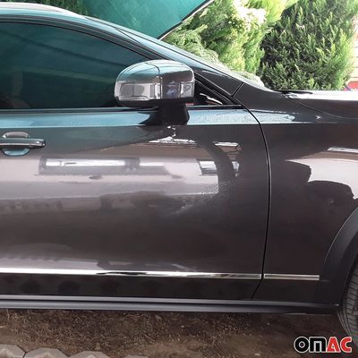 2018-2021 Volvo V90 Side Door Molding Trim Skirt Garnish Stainless Steel Silver 6 Pcs