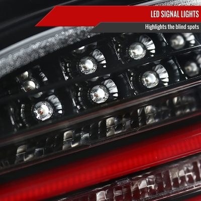 2008-2010 BMW E60 5 Series Sedan LED Tail Lights Jet Black/Clear Lens
