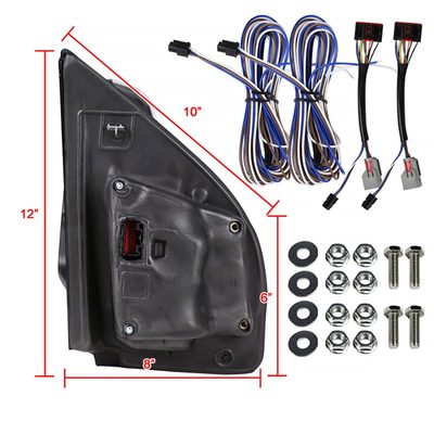 2015-2020 Ford F-150 Heated Towing Mirrors Smoke Turn Signal &Auxiliary Lights