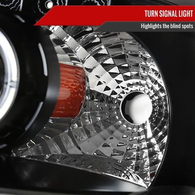 2005-2007 Ford Escape Dual Halo Projector Headlights SMD LED Light Strip Black