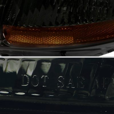 1996-1998 Honda Civic Crystal Headlights Chrome Housing/Smoke Lens