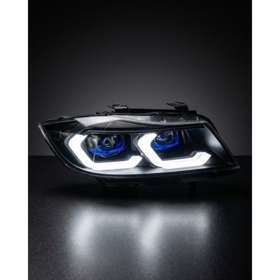 BMW 3 Series E90 LED Headlight Assembly with Dual-Color DRL 2005 - 2012