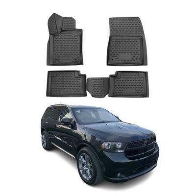2011-2015 Dodge Durango Floor Mats Liners Full Set All Weather Black